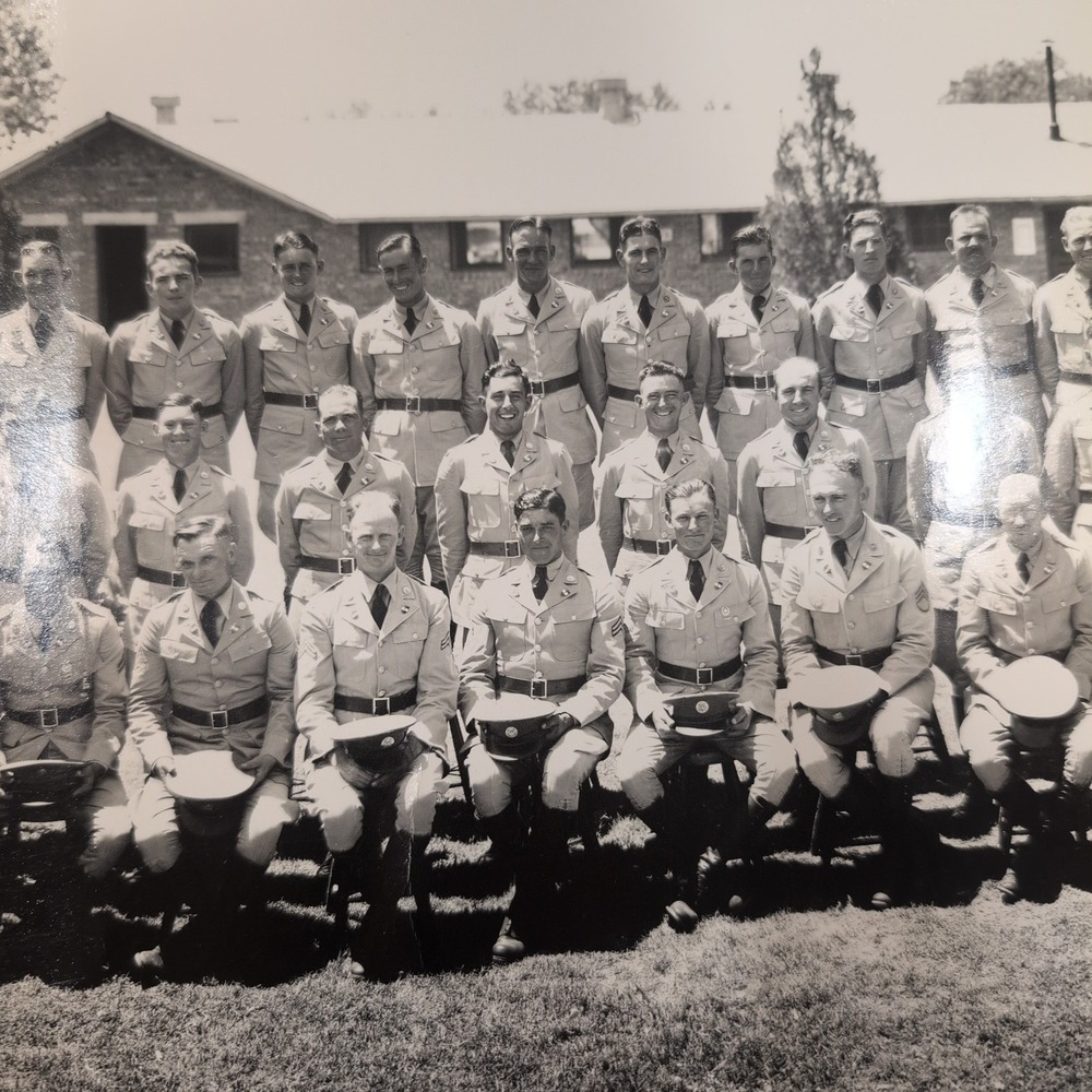 1937 Vtg Fort Bliss Texas US Army Company B Panoramic Photo 82nd Reg 2nd Btn - Picture 9 of 15